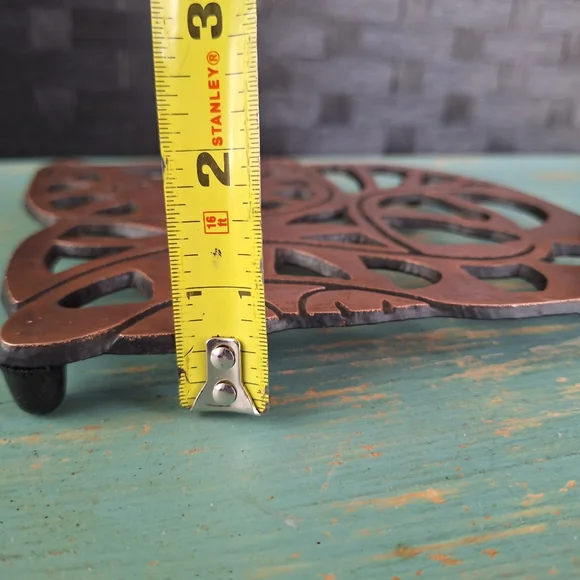 Vintage Cat Hot Pad Trivet Copper Kitchen Decor Pot Holder - Picture 13 of 16